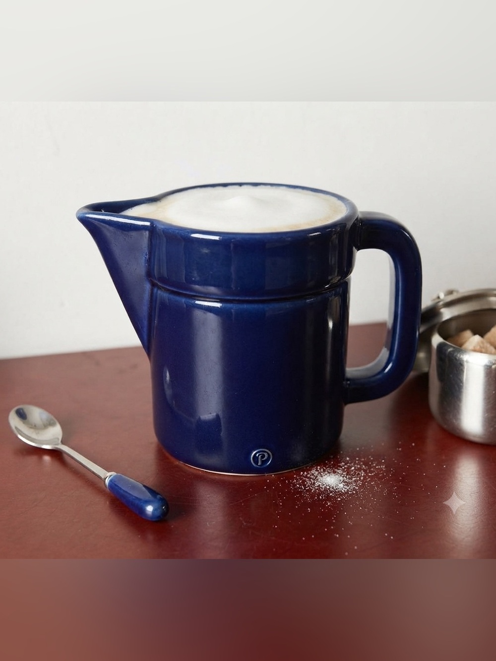 Pfaltzgraff Cobalt Blue Creamer Sugar Bowl 4”